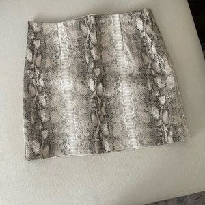 Faux snakeskin skirt